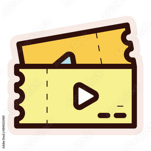 cinema tickets icon sticker