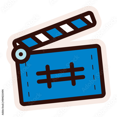 clapperboard icon sticker