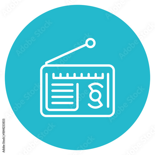Radio icon vector image. Can be used for Retro.