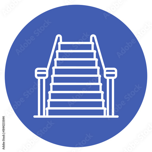 Staircase icon vector image. Can be used for Retro.