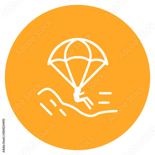 Paragliding icon vector image. Can be used for Adventure.