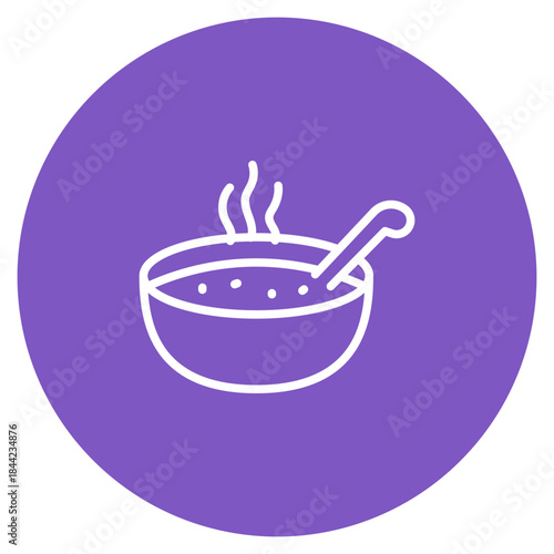 Soup icon vector image. Can be used for Nutrition.
