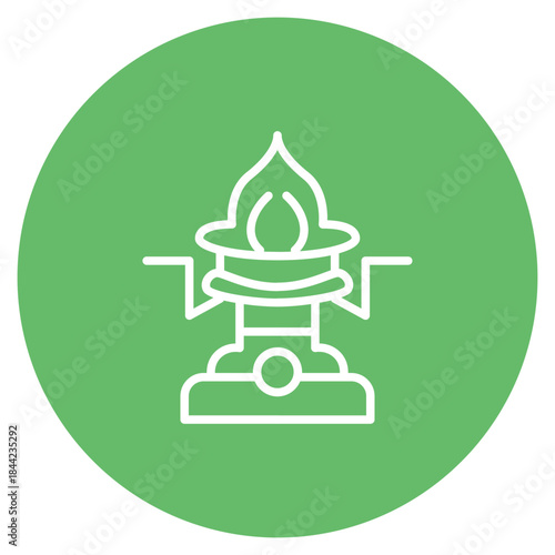 Camping Gas burner icon vector image. Can be used for Trekking.