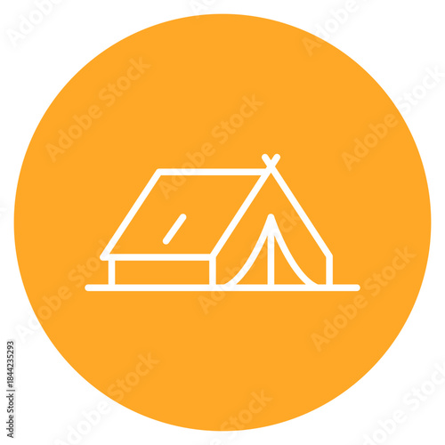 Campsite icon vector image. Can be used for Trekking.