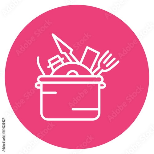 Mess Tin icon vector image. Can be used for Trekking.