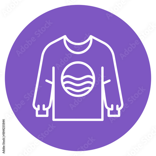 Shirt Print icon vector image. Can be used for Printing.