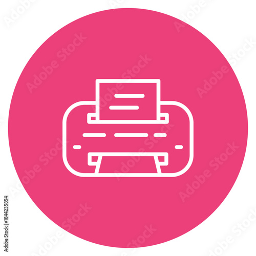 Send To Printer icon vector image. Can be used for Printing.