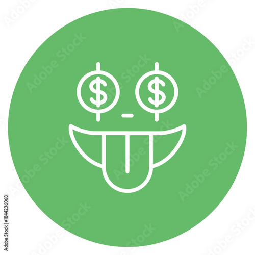 Money Mouth Face icon vector image. Can be used for Carnival.