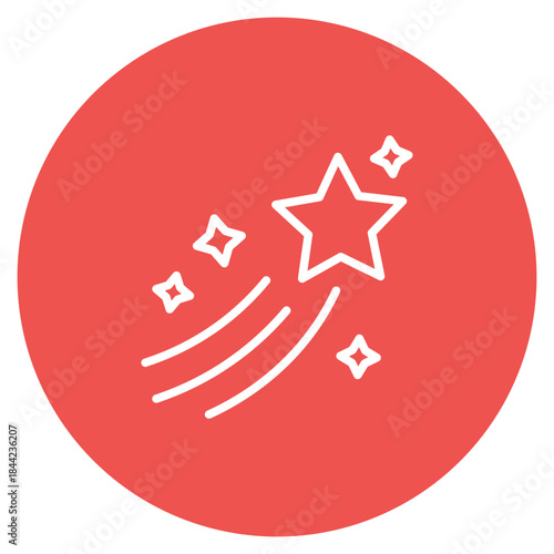 Shooting Star icon vector image. Can be used for Carnival.