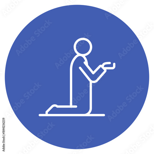Beggar icon vector image. Can be used for Homeless.