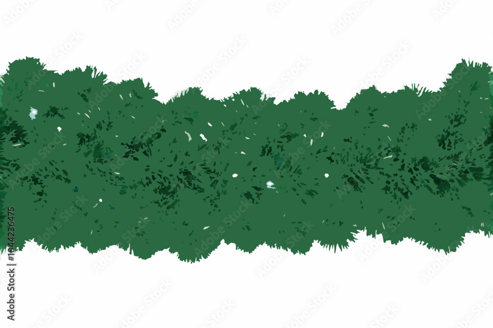 Fototapeta premium A simple stylized green brushstroke pattern on a white background