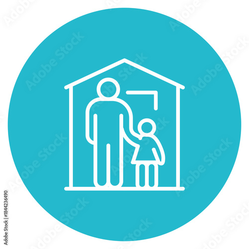 Refugee icon vector image. Can be used for Homeless.