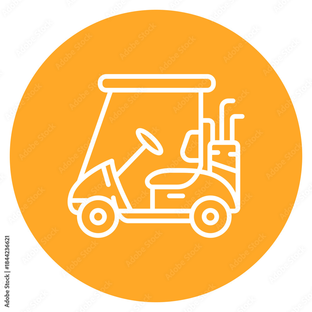 Fototapeta premium Golf Buggy icon vector image. Can be used for Golf.
