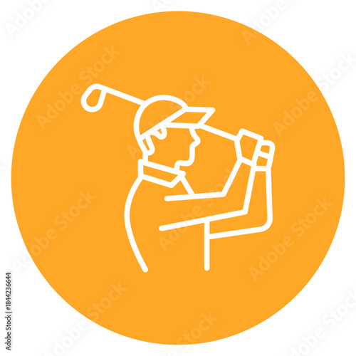 Golf Player Male icon vector image. Can be used for Golf.