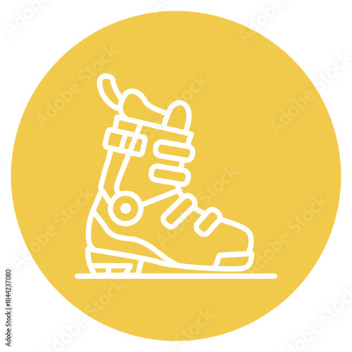 Ski Boots icon vector image. Can be used for Ski Resort.