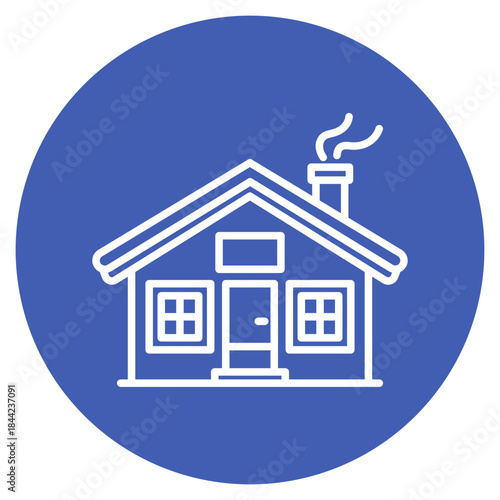 Ski Lodge icon vector image. Can be used for Ski Resort.