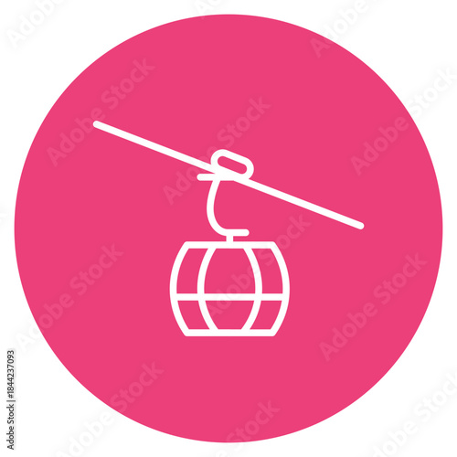 Ski Lift icon vector image. Can be used for Ski Resort.