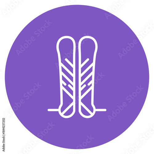 Skis icon vector image. Can be used for Ski Resort.