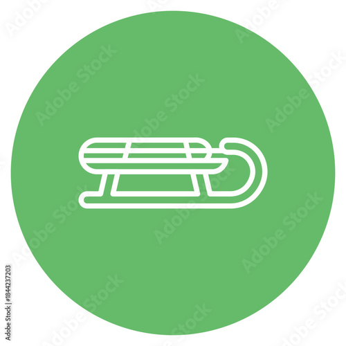 Sled icon vector image. Can be used for Ski Resort.
