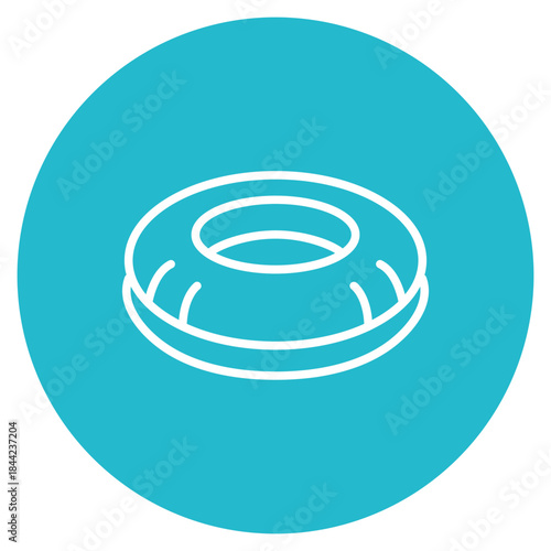 Snow Tube icon vector image. Can be used for Ski Resort.