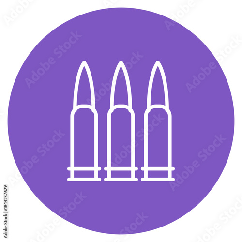 Bullets icon vector image. Can be used for Shooting.