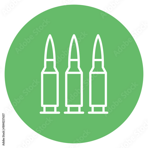 Bullets icon vector image. Can be used for Shooting.