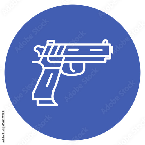 Gun icon vector image. Can be used for Shooting.