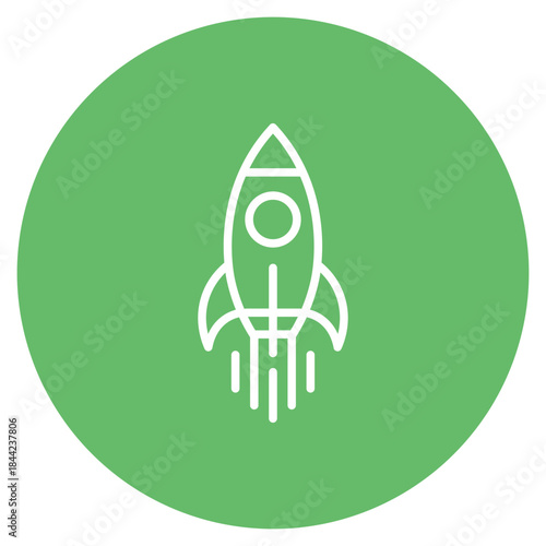 Rocket icon vector image. Can be used for Shooting.