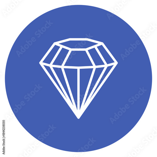 Gem icon vector image. Can be used for Fairytale.