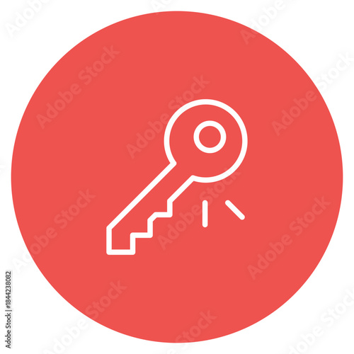 Key icon vector image. Can be used for Fairytale.