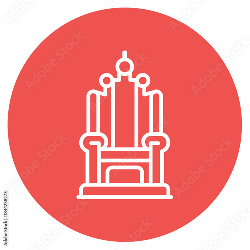 Throne icon vector image. Can be used for Fairytale.