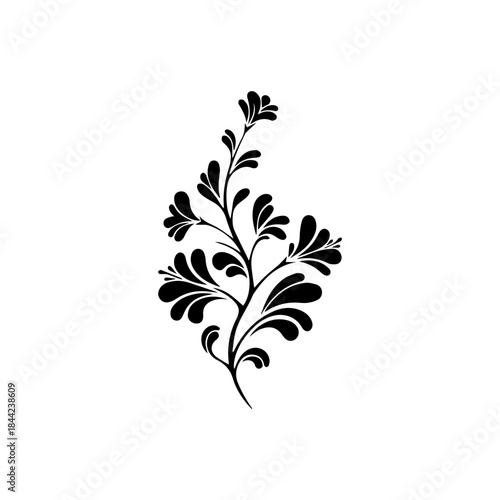 Elegant botanical silhouette concept for sophisticated design projects and decorative accents