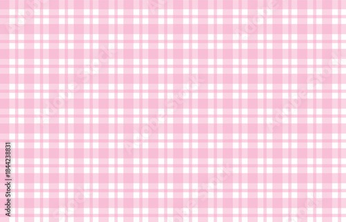 Classic pink plaid gingham pattern background, soft pink plaid chequered pattern for clothing fabric design