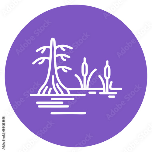 Swamp icon vector image. Can be used for Rainforest.