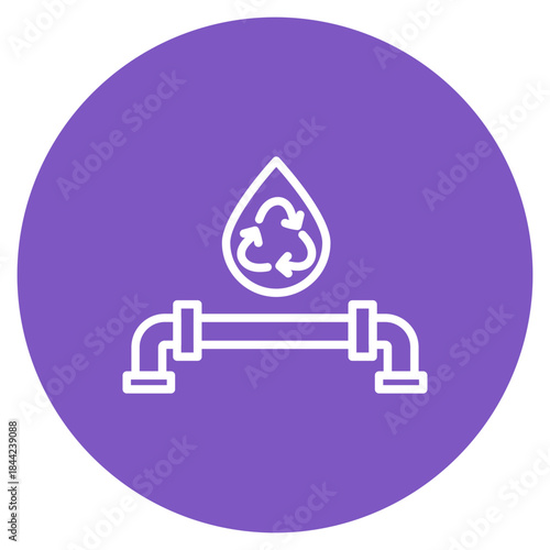 Reclaimed Water icon vector image. Can be used for Global Warming.