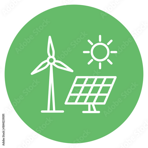 Renewable Resources icon vector image. Can be used for Global Warming.