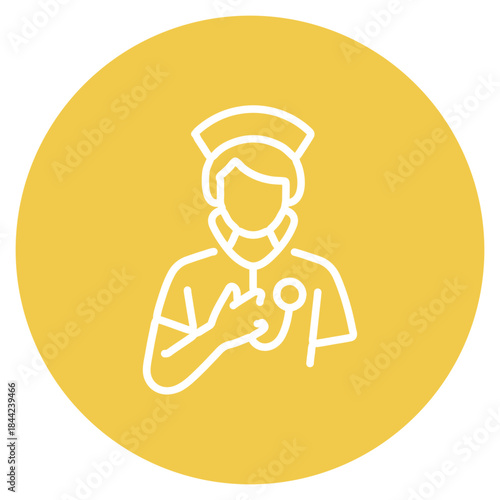 Ambulance Nurse icon vector image. Can be used for Nursing.