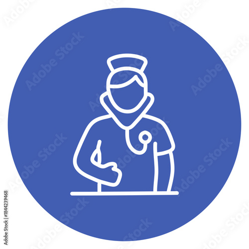 Community Health Nurse icon vector image. Can be used for Nursing.