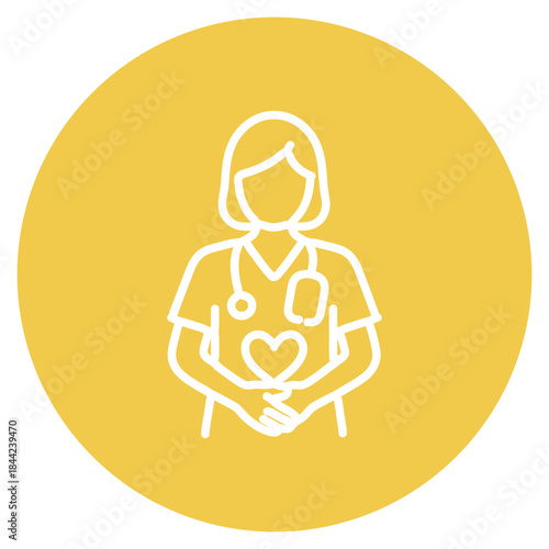 Dialysis Nurse icon vector image. Can be used for Nursing.