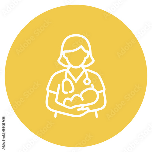 Neonatal Nurse icon vector image. Can be used for Nursing.