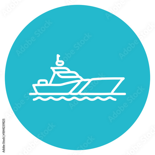 Coastline Patrol icon vector image. Can be used for Public Services.
