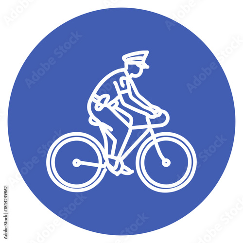 Cyclist Patrol icon vector image. Can be used for Public Services.