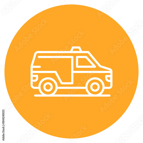 Incident Support Vehicle icon vector image. Can be used for Public Services.