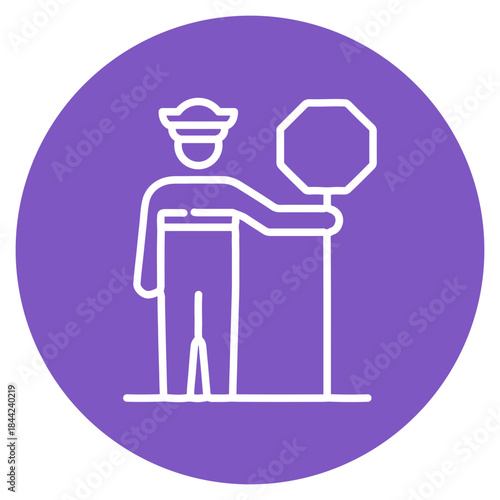 Traffic Control Officer icon vector image. Can be used for Public Services.