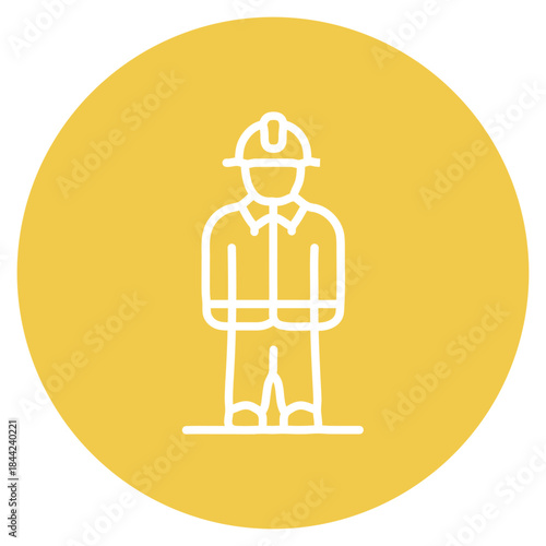 Volunteer Firefighter icon vector image. Can be used for Public Services.