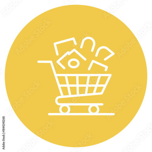 Compulsive Buying icon vector image. Can be used for Addiction.