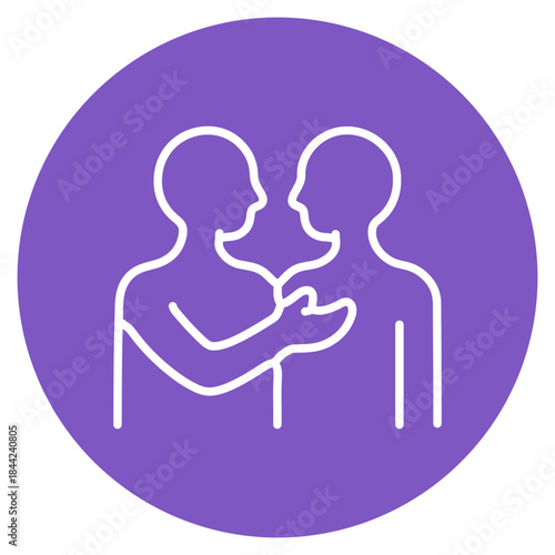 Peer Support icon vector image. Can be used for Addiction.