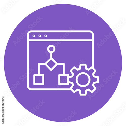 Algorithm Optimization icon vector image. Can be used for Cyberpunk.