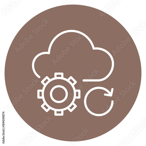 Cloud Automation icon vector image. Can be used for Cyberpunk.
