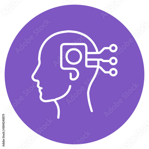 Cybernetics icon vector image. Can be used for Cyberpunk.